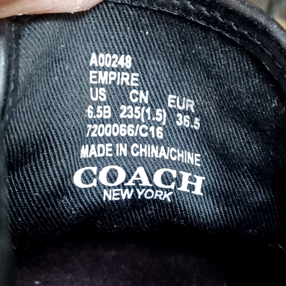 COACH Empire Outline C/Nap Signature Logo Lace Up CC Sneakers EUC - Picture 12 of 14